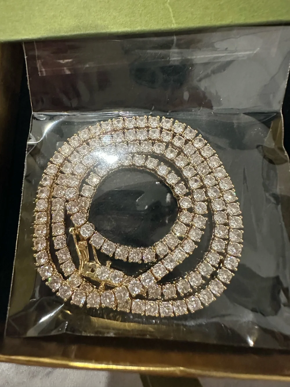 Elegant Rose Gold Tennis Necklace with Crystals - Women Jewelry